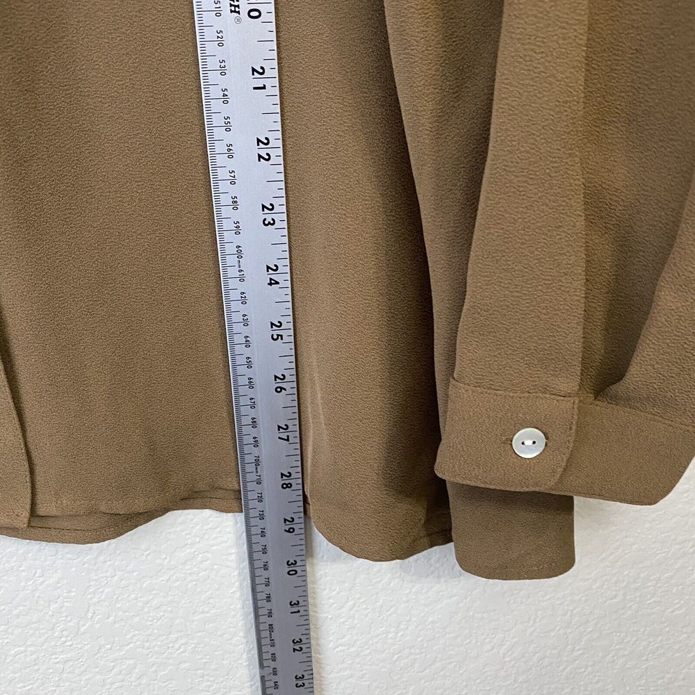 J.Jill Blouse Top Womens Size XL Button Front Brown FLAWED - Picture 6 of 10